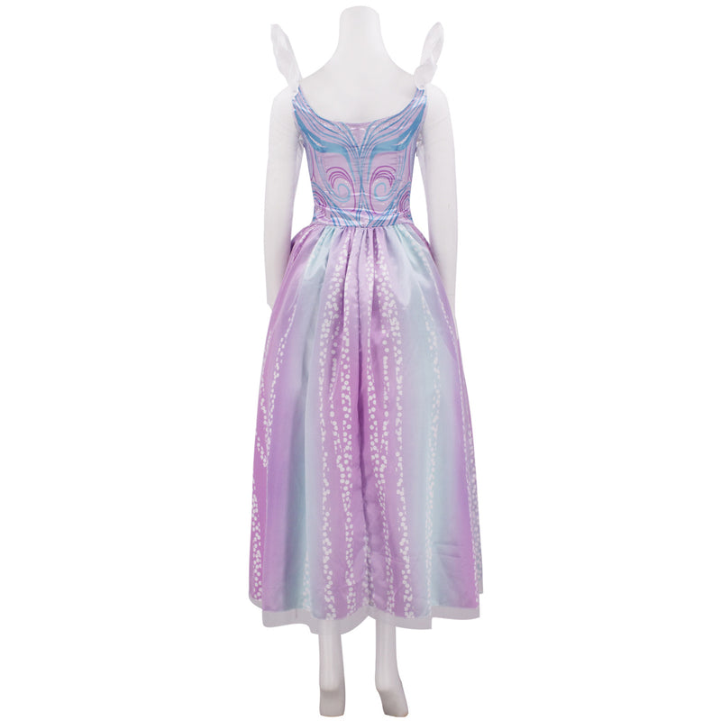 Film Wicked Glinda Cosplay Costume Women Shiny Purple Dress