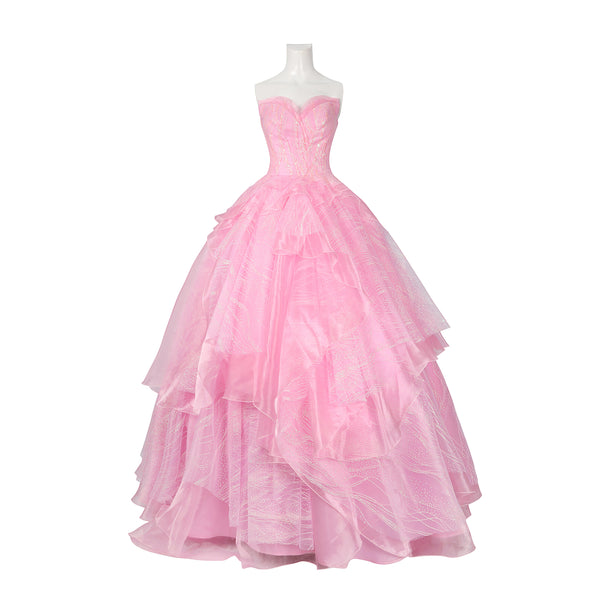 Film Wicked Glinda Glynda Cosplay Costume Pink Sequin Dress Crown