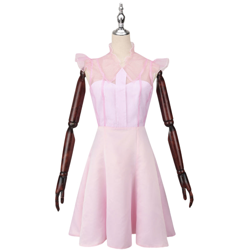 Film Wicked Glynda Glinda Cosplay Costume Cap Sleeve Pink Dress