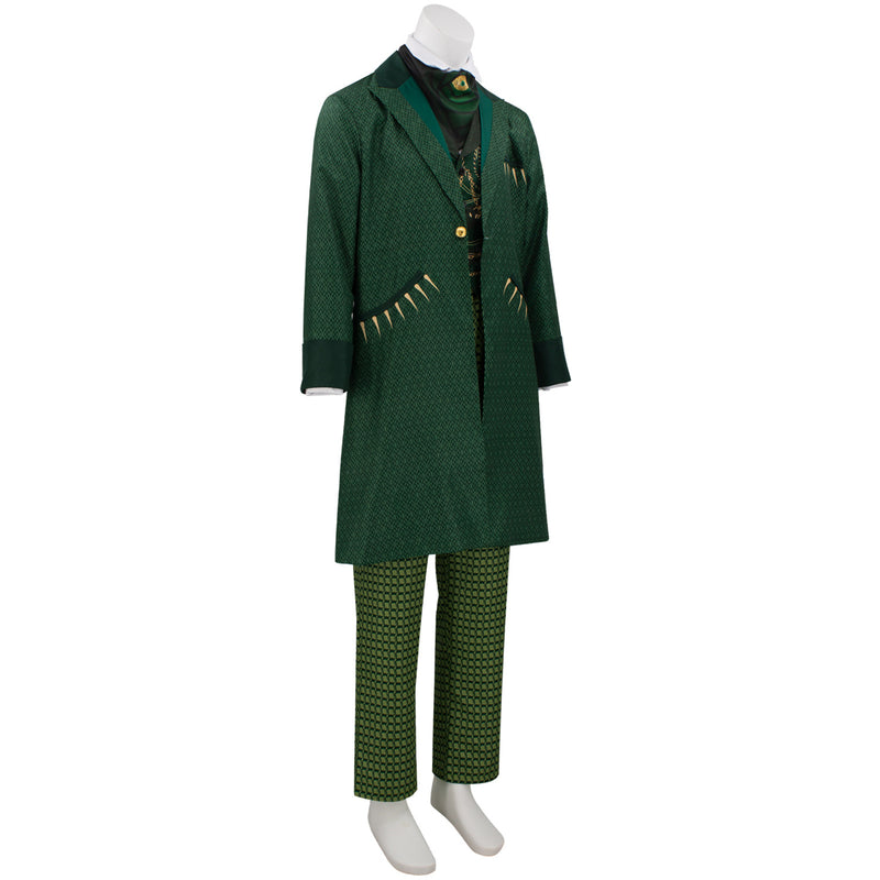 Film Wicked The Wizard Cosplay Costume Men Green Uniform Suit