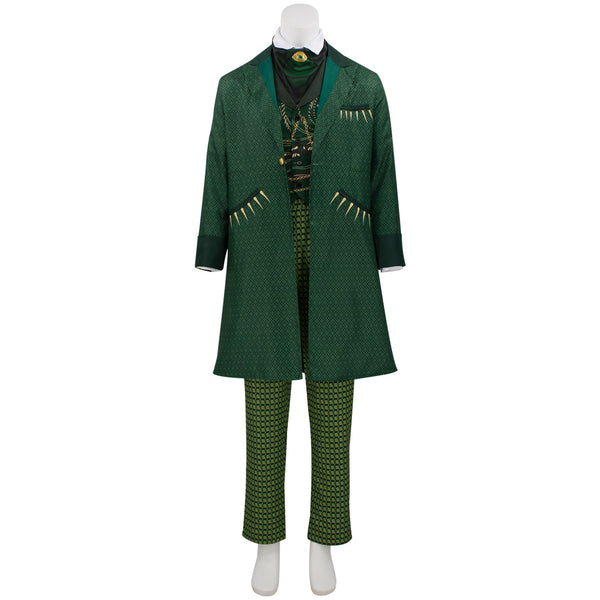 Film Wicked The Wizard Cosplay Costume Men Green Uniform Suit