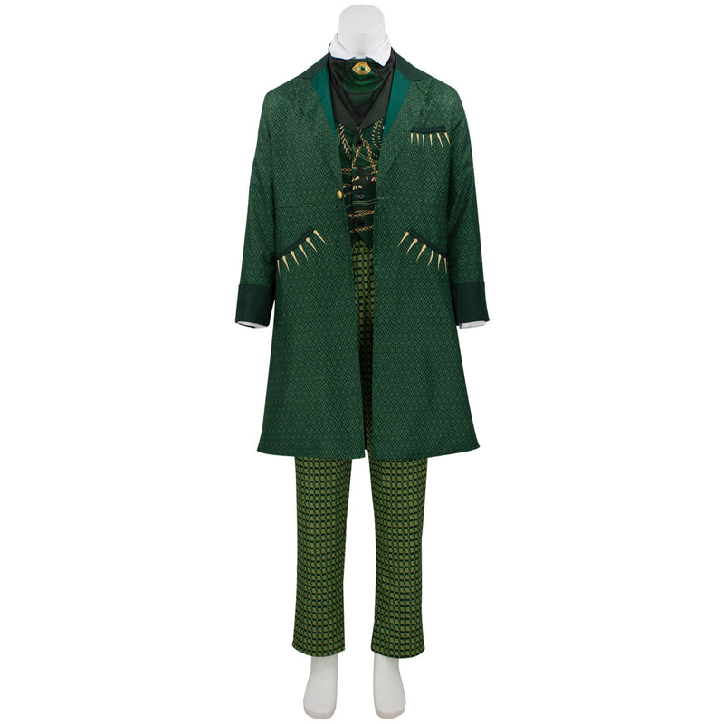 Film Wicked The Wizard Cosplay Costume Men Green Uniform Suit