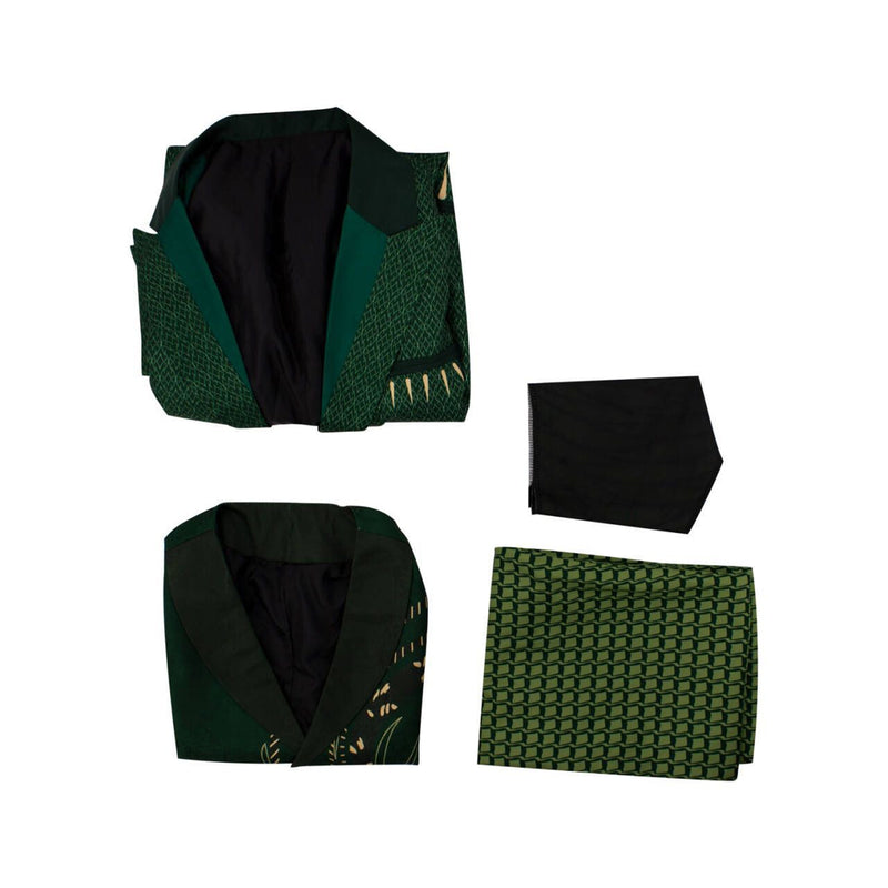 Film Wicked The Wizard Cosplay Costume Men Green Uniform Suit