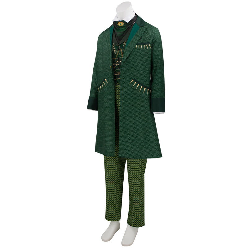 Film Wicked The Wizard Cosplay Costume Men Green Uniform Suit