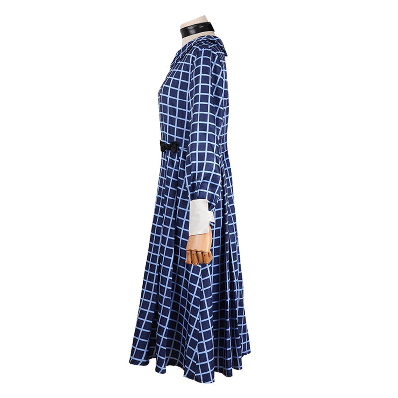 Film Orphan Esther Cosplay Costume Adult Kids Blue Plaid Dress