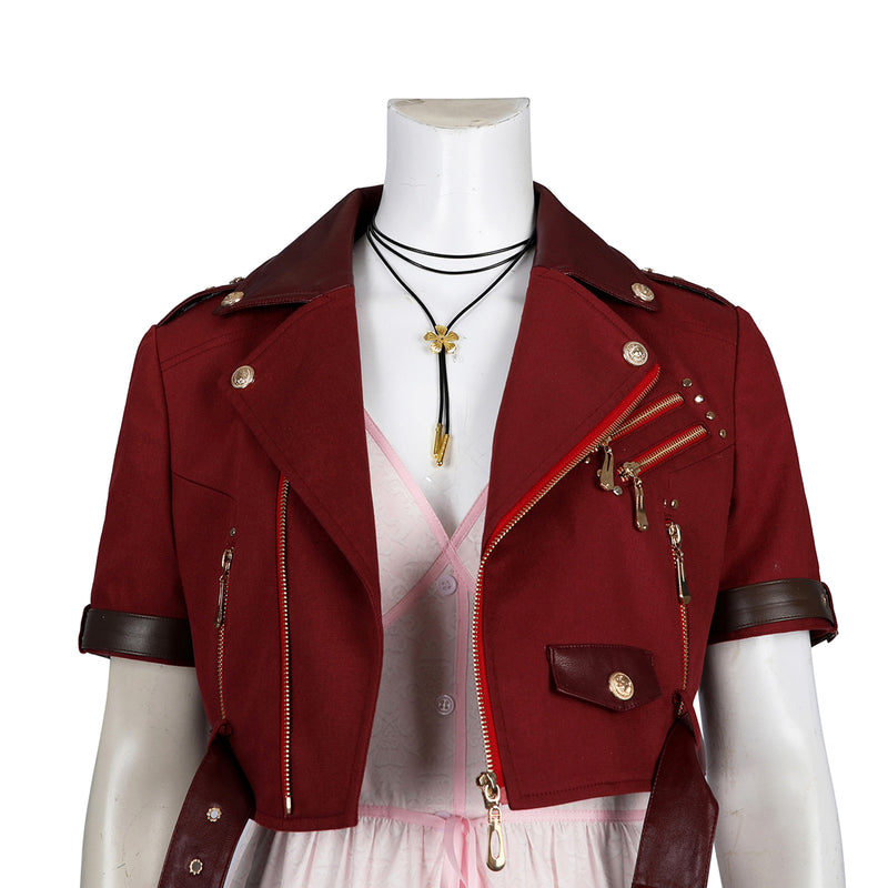 Final Fantasy VII Rebirth Aerith Gainsborough Cosplay Costume FF7 Women Dress