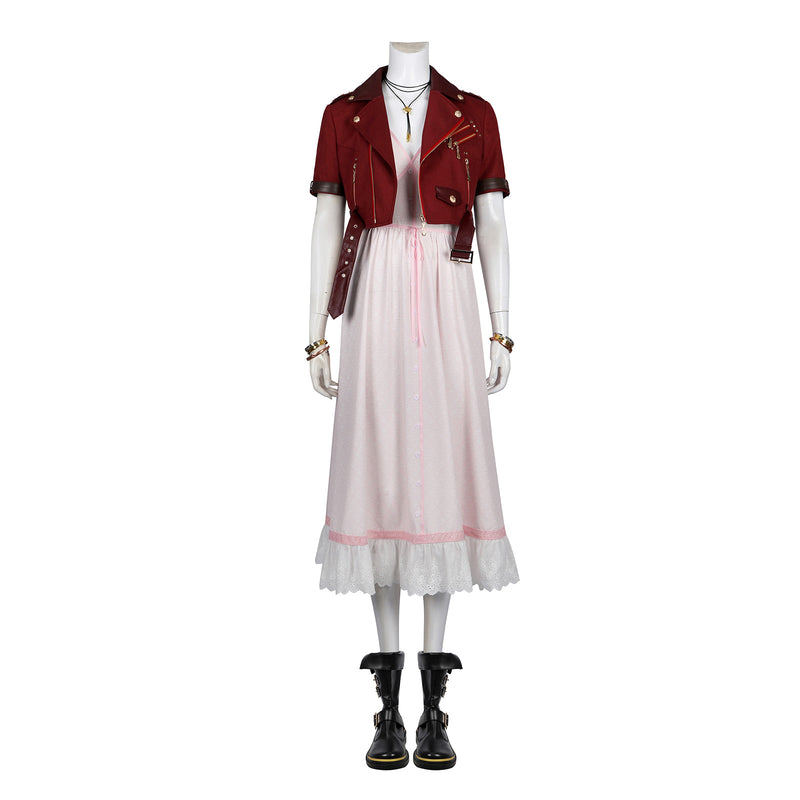 Final Fantasy VII Rebirth Aerith Gainsborough Cosplay Costume FF7 Women Dress