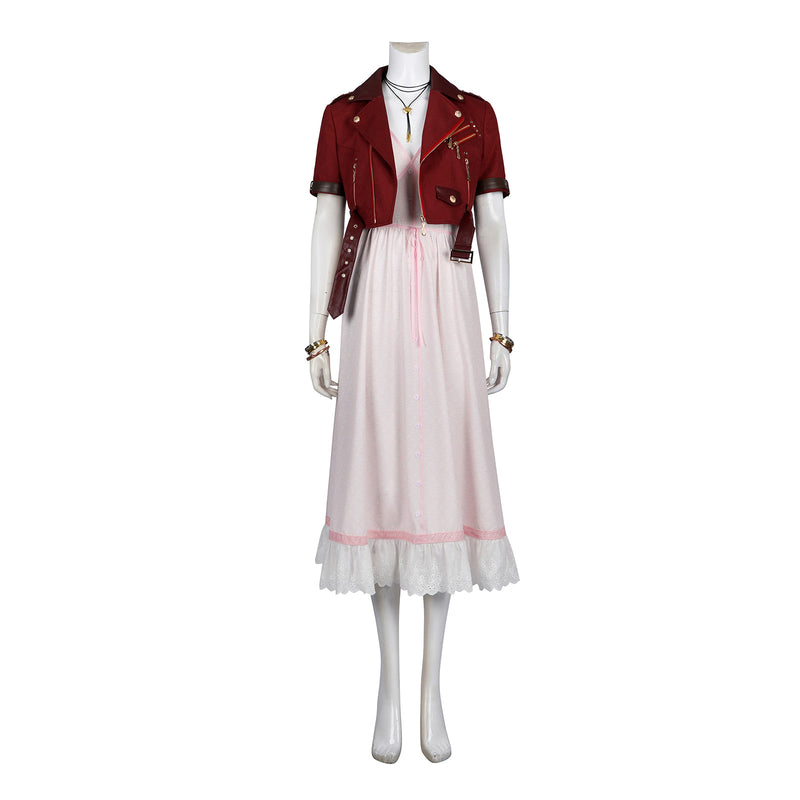 Final Fantasy VII Rebirth Aerith Gainsborough Cosplay Costume FF7 Women Dress