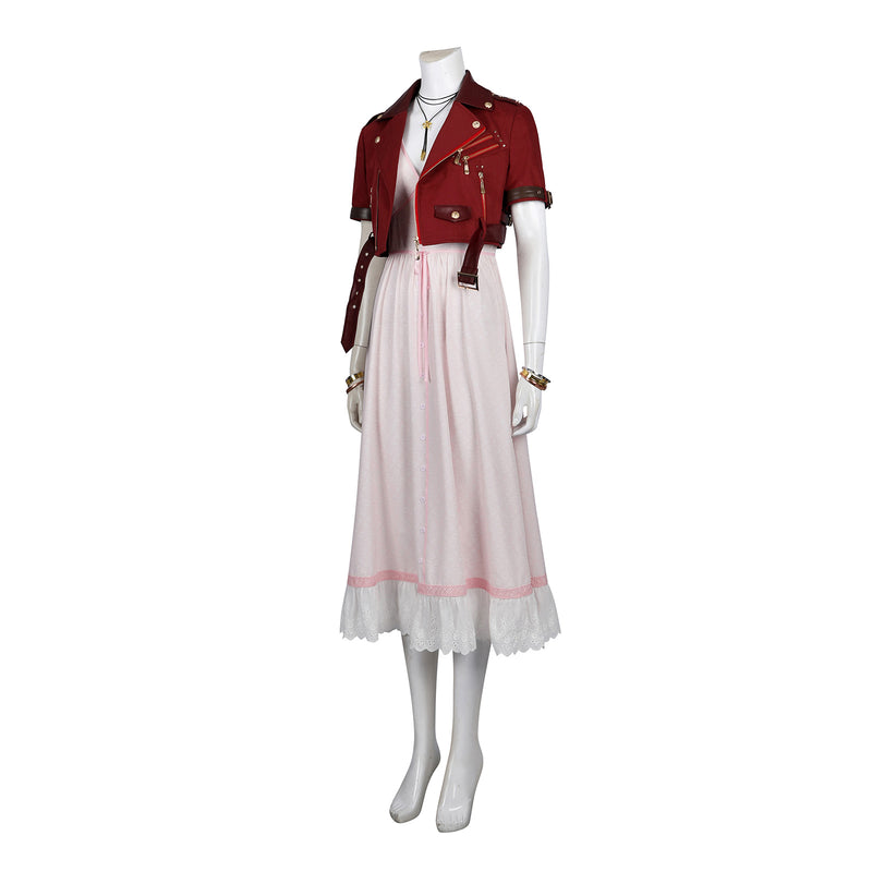 Final Fantasy VII Rebirth Aerith Gainsborough Cosplay Costume FF7 Women Dress