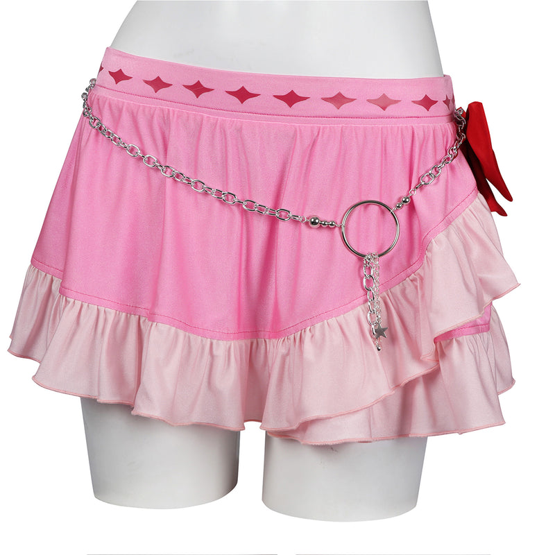 Final Fantasy VII Rebirth Aerith Gainsborough Swimsuit Cosplay Costume Women Pink Dress