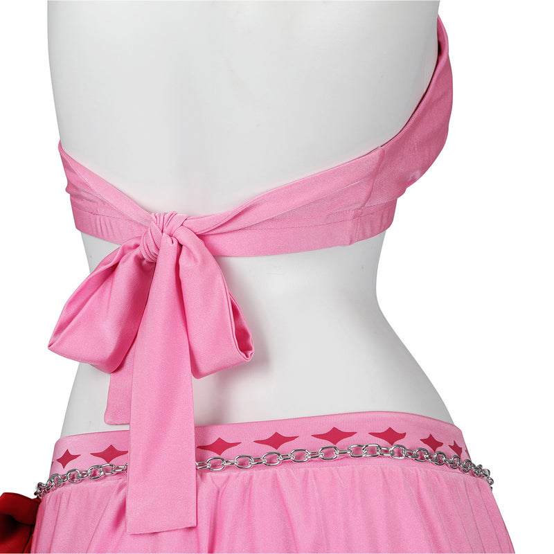 Final Fantasy VII Rebirth Aerith Gainsborough Swimsuit Cosplay Costume Women Pink Dress