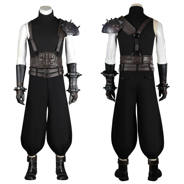 Final Fantasy VII Rebirth Cloud Strife Cosplay Costume Black Male Warrior Ninja Clothing