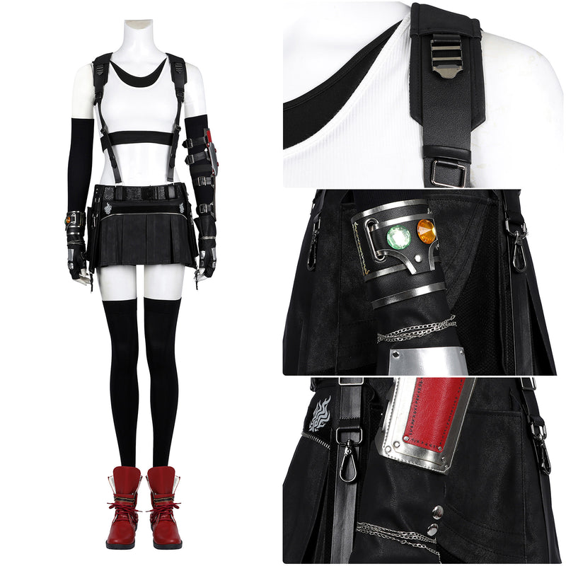 Final Fantasy VII Rebirth Tifa Lockhart Cosplay Costume Women Skirt Combat Clothing