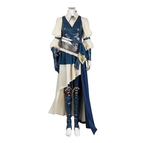 Final Fantasy XVI Jill Warrick Cosplay Costume Women Palace Patchwork Dress Knight Combat Suit