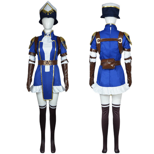 Game Arcane LOL Caitlyn Kiramman Cosplay Costume Women Uniform