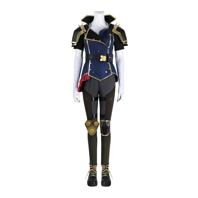 Game Arcane LOL Vi Cosplay Costume Girls Uniform Tight Pants