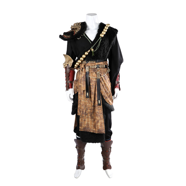 Game Black Myth: Wukong Ebongold Silk Robe Cosplay Costume