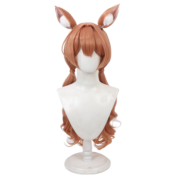 Game Blue Archive Iochi Mari Cosplay Wig Long Hair Ears