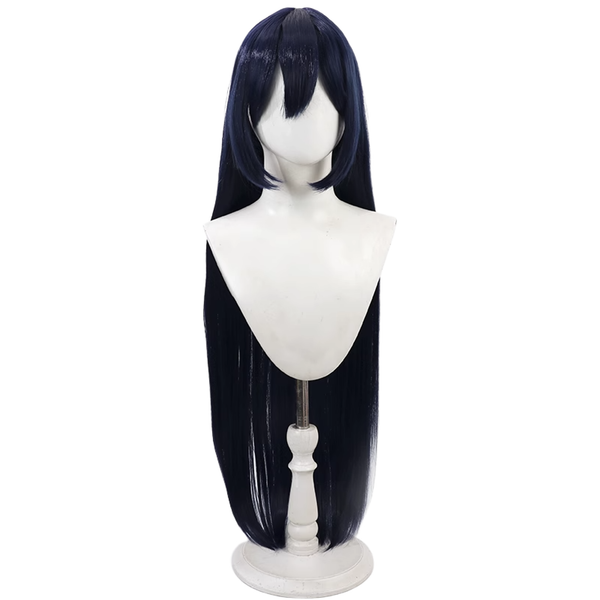 Game Blue Archive Motomiya Chiaki Cosplay Wig Black Long Hair