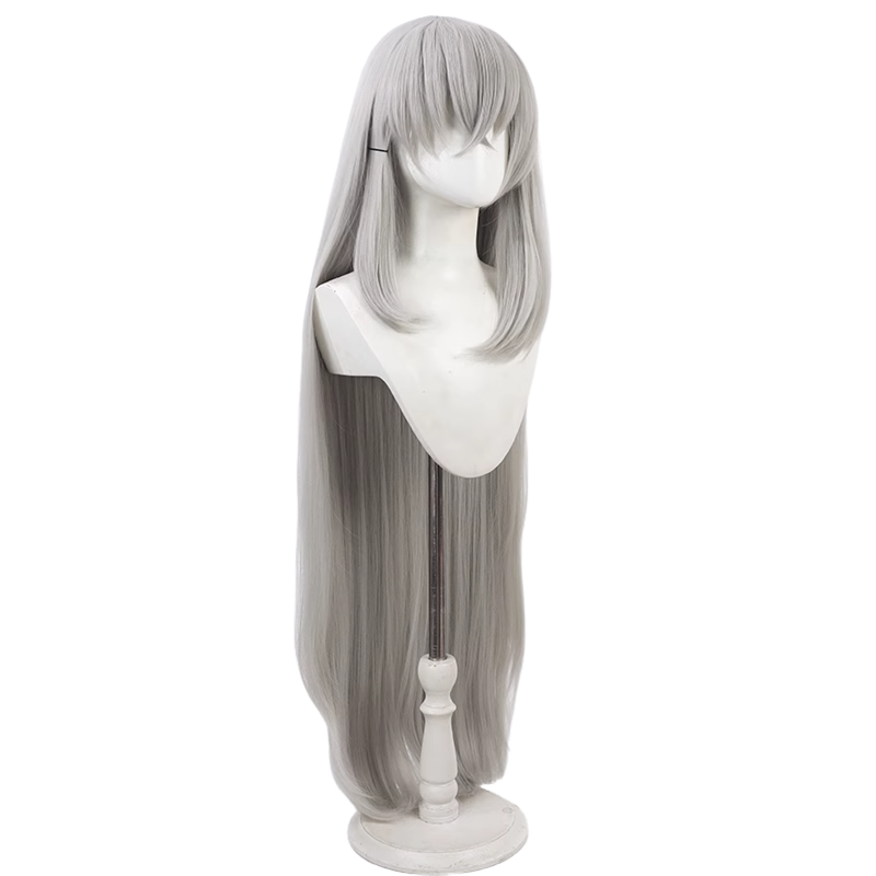 Game Blue Archive Utazumi Sakurako Cosplay Wig Gray Straight Hair