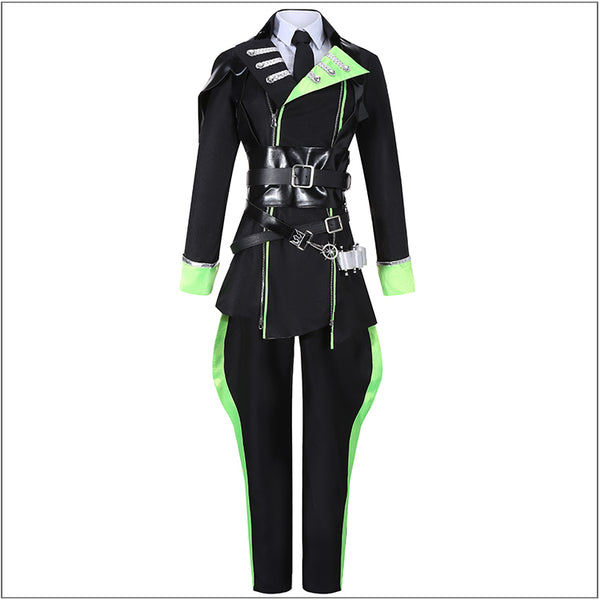 Twisted-Wonderland Silver Sebek Cosplay Costume Black Military Jacket