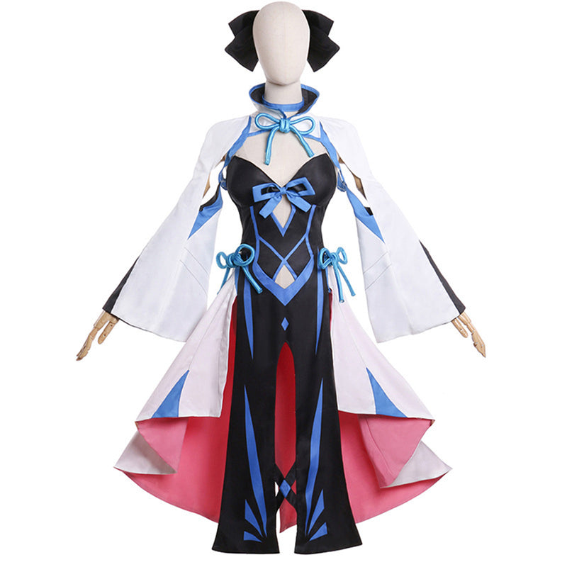 AwwwCos Game Fate Grand Order FGO Morgan Cosplay Costume Suit Pants jumpsuit Cloak Halloween Carnival Outfit Uniform for Women Girls