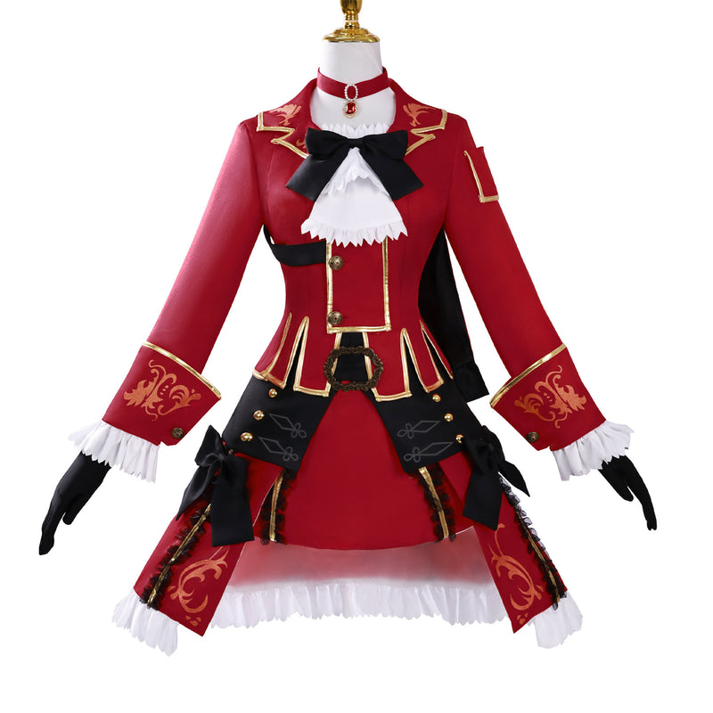 Game Final Fantasy Red Mage Cosplay Costume Red Set