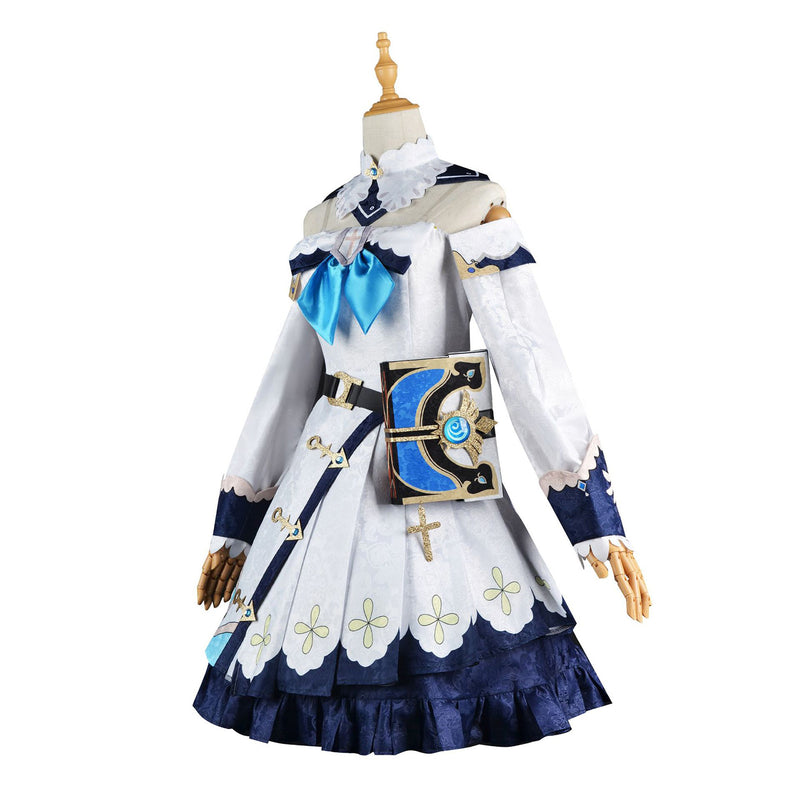 AwwwCos Game Genshin Impact Barbara Cosplay Costume Dress Suit Robe Skirt Halloween Carnival Outfit Clothes