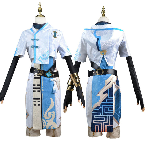 AwwwCos Game Genshin Impact Chongyun Cosplay Costume Suit Dress Cheongsam Halloween Carnival Outfit