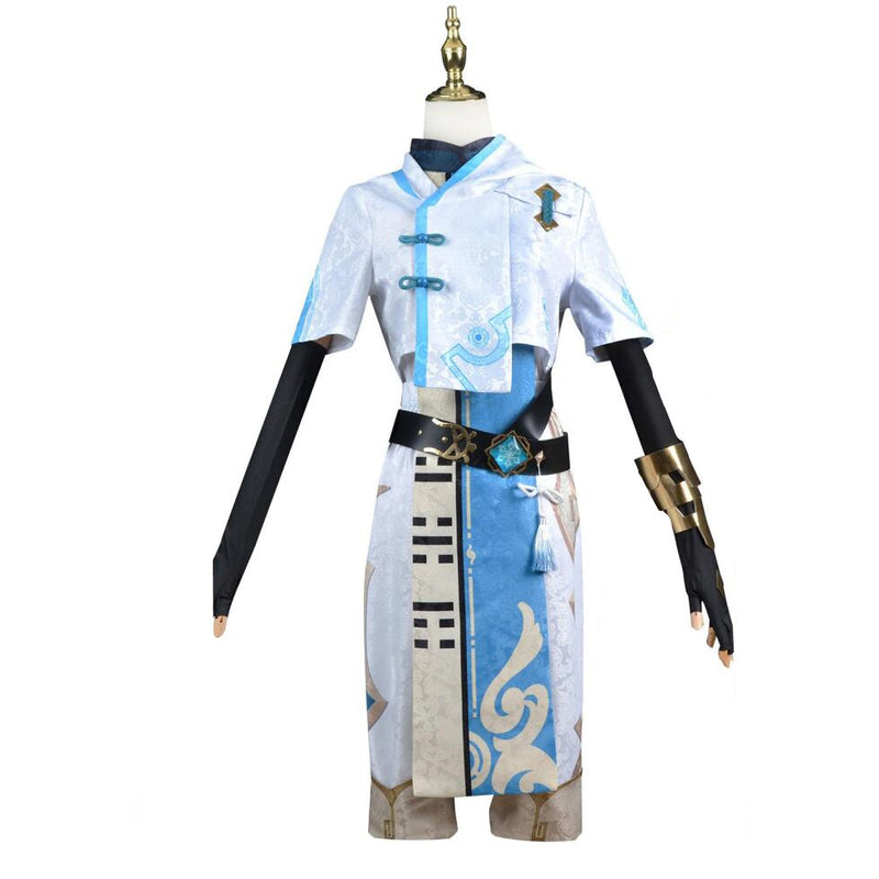 AwwwCos Game Genshin Impact Chongyun Cosplay Costume Suit Dress Cheongsam Halloween Carnival Outfit