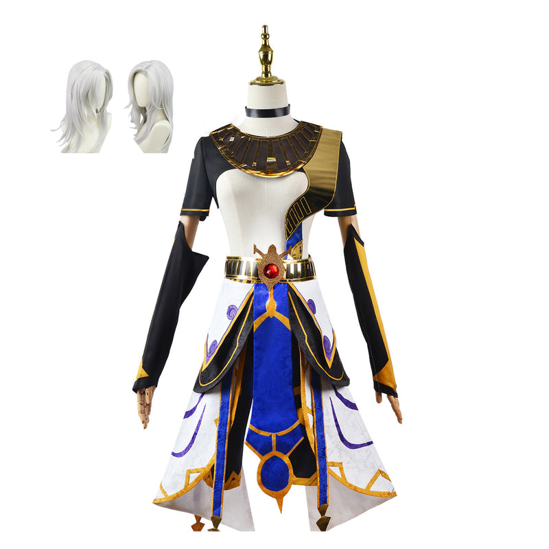 AwwwCos Game Genshin Impact Cyno Cosplay Costume Dress Suit Robe Skirt Halloween Carnival Outfit Clothes for Men Women