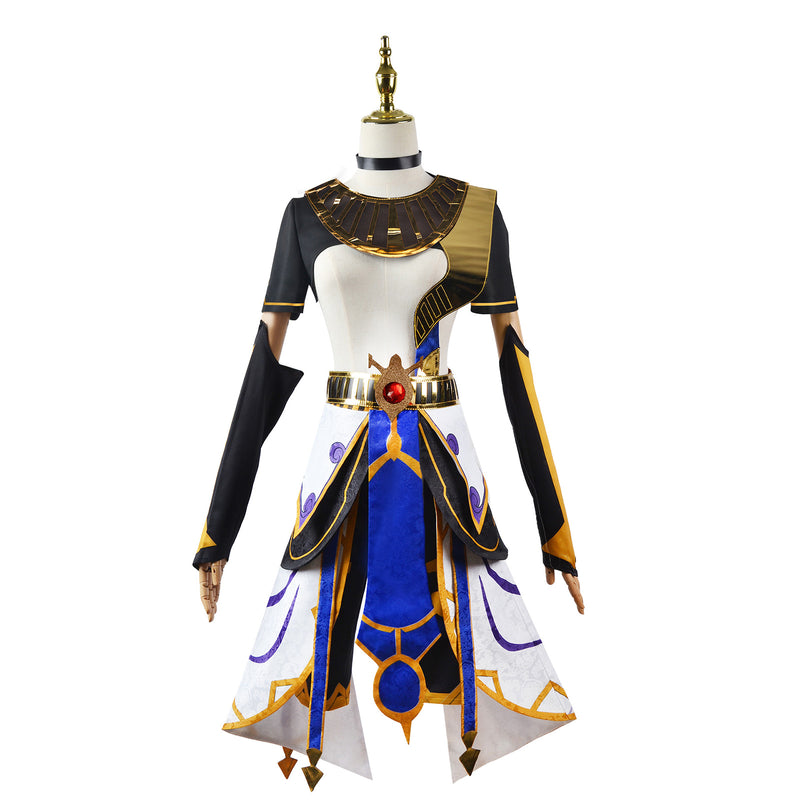 AwwwCos Game Genshin Impact Cyno Cosplay Costume Dress Suit Robe Skirt Halloween Carnival Outfit Clothes for Men Women