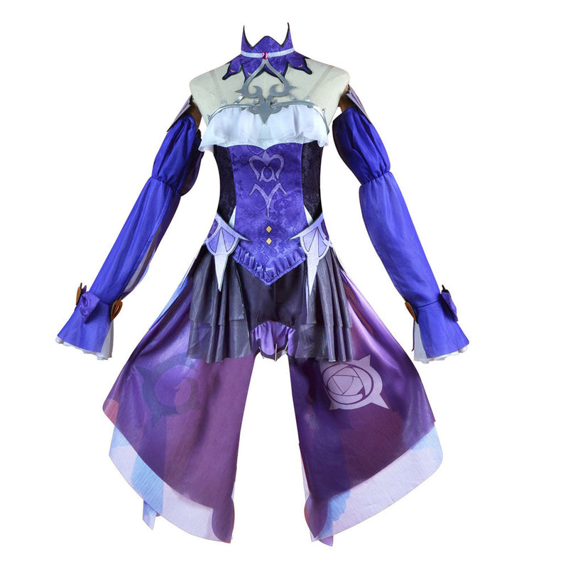 AwwwCosGame Genshin Impact Fischl New Skin Ein Immernachtstraum Cosplay Costume Purple Unisex Dress for Adult