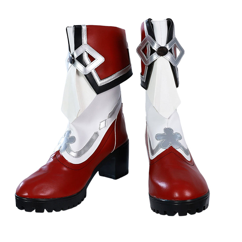 Game Genshin Impact Hu Tao Cosplay Costume Dress Shoes Wig