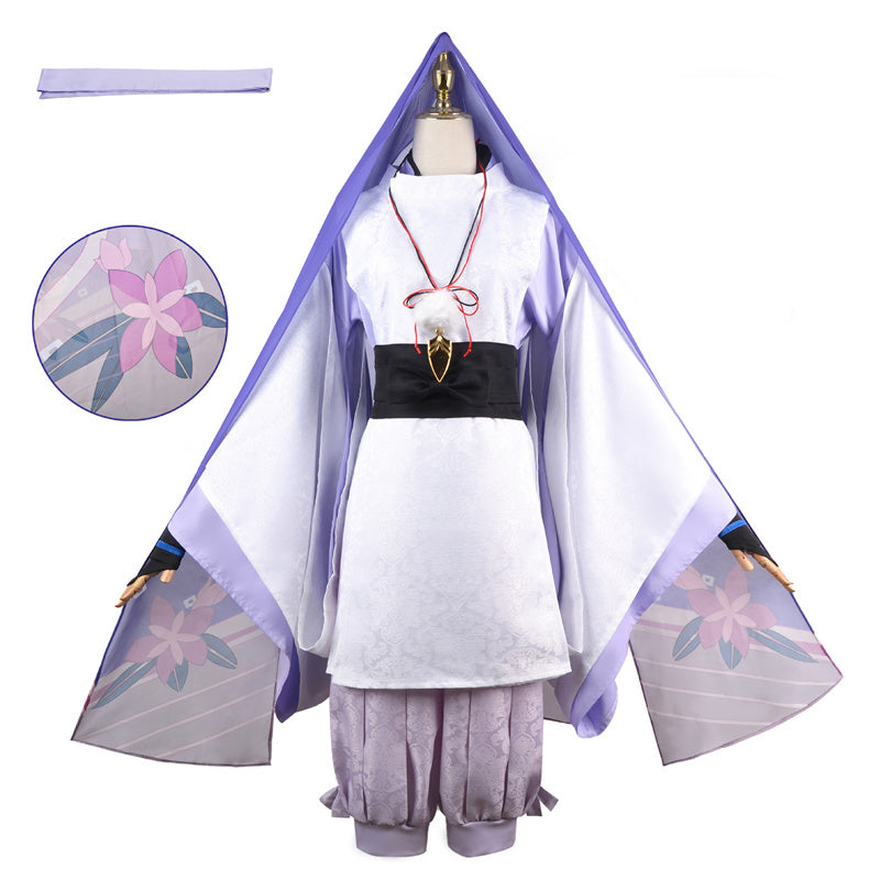 AwwwCos Genshin Impact Kunikuzushi Wanderer Cosplay Costume Suit Dress Robe Halloween Role Play Outfit Uniform Clothes