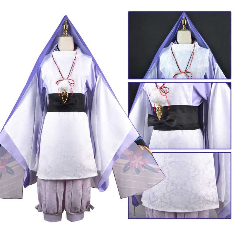 AwwwCos Genshin Impact Kunikuzushi Wanderer Cosplay Costume Suit Dress Robe Halloween Role Play Outfit Uniform Clothes