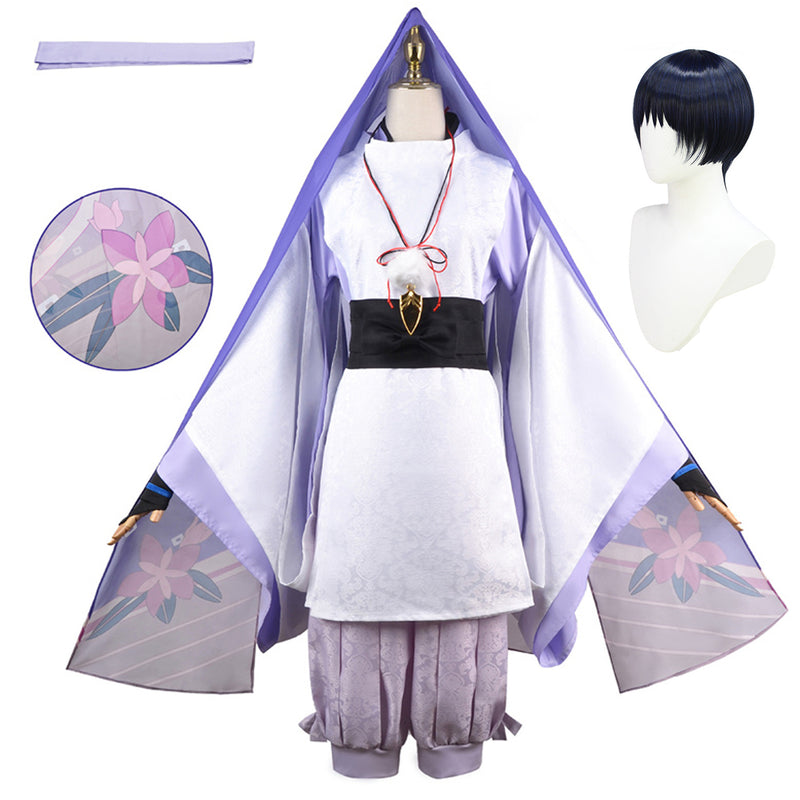 AwwwCos Genshin Impact Kunikuzushi Wanderer Cosplay Costume Suit Dress Robe Halloween Role Play Outfit Uniform Clothes