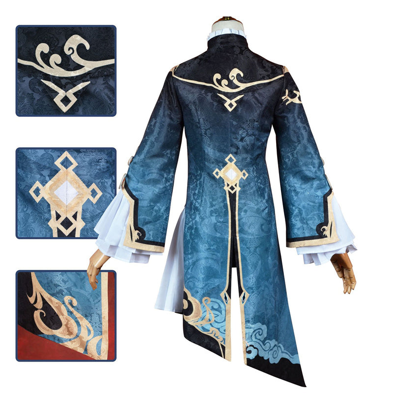 AwwwCos Game Genshin Impact Xing qiu Cosplay Costume Dress Robe Cheongsam Halloween Carnival Outfit Uniform