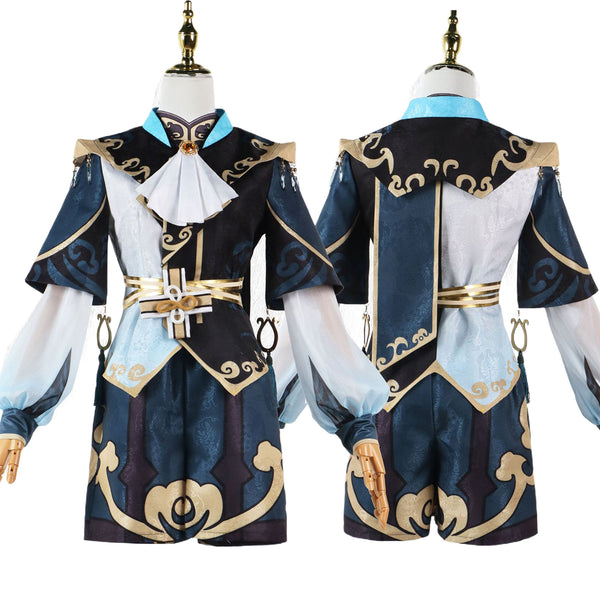 AwwwCos Genshin Impact Xingqiu Cosplay Costume Dress Robe Halloween Suit Outfit Uniform Clothes for Men Women