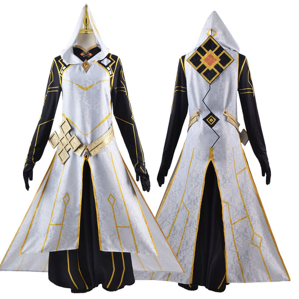 AwwwCos Game Genshin Impact Zhongli Morax Cosplay Costume Dress Robe Halloween Carnival Outfit