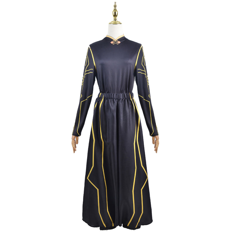 AwwwCos Game Genshin Impact Zhongli Morax Cosplay Costume Dress Robe Halloween Carnival Outfit