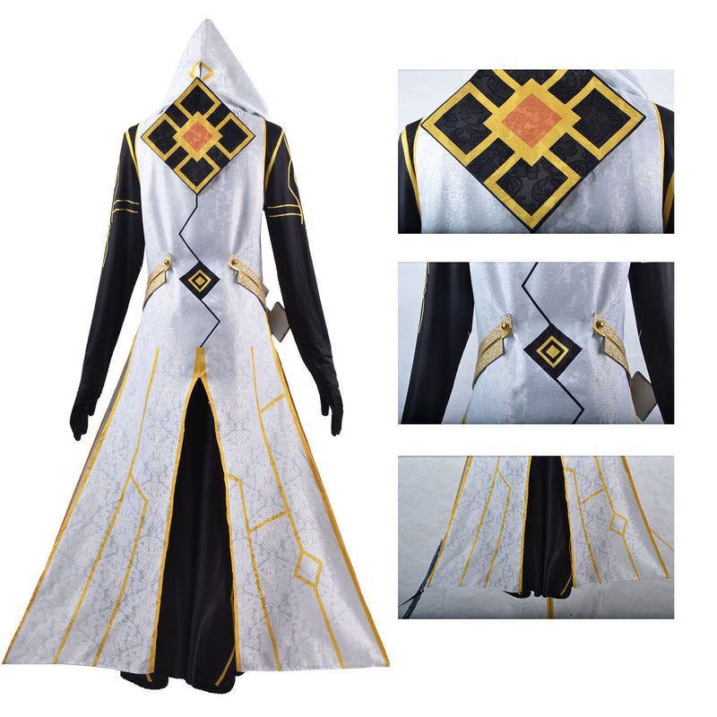 AwwwCos Game Genshin Impact Zhongli Morax Cosplay Costume Dress Robe Halloween Carnival Outfit