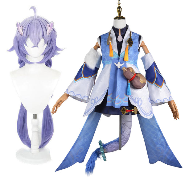 AwwwCos Game Honkai Star Rail Bailu Cosplay Costume Suit Dress Robe Halloween Outfit Uniform