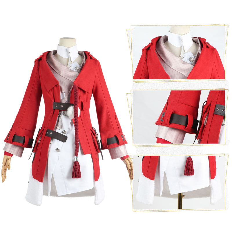 AwwwCos Game Honkai Star Rail Clara Cosplay Costume Suit Dress Halloween Outfit Carnival Uniform Clothes for Women