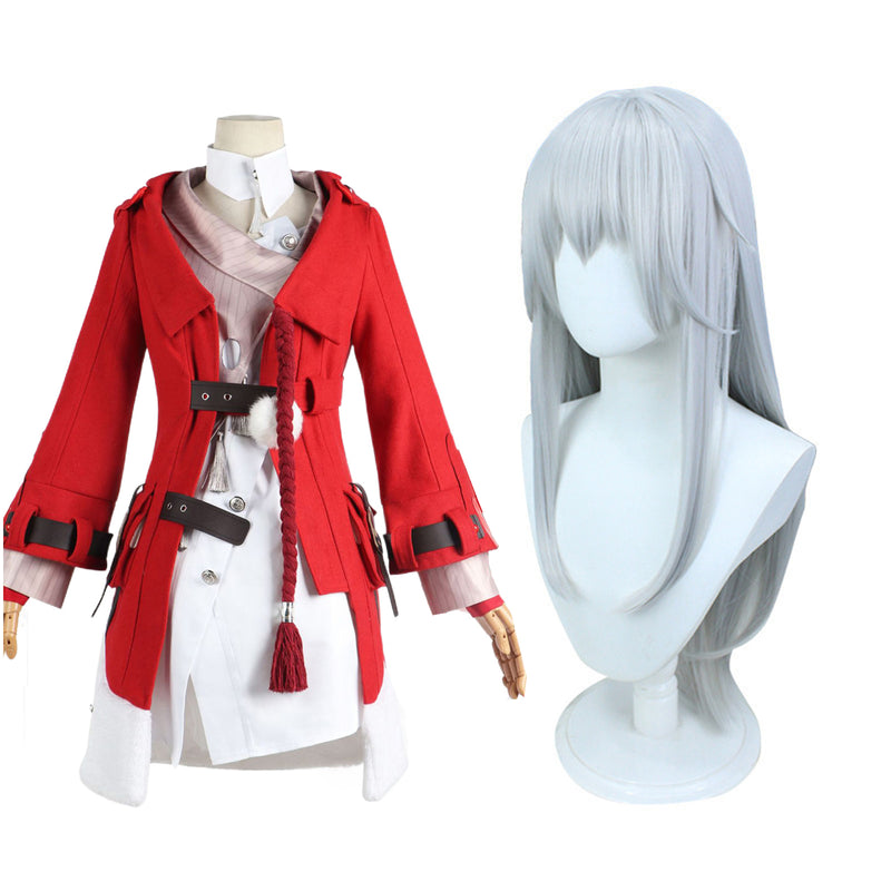 AwwwCos Game Honkai Star Rail Clara Cosplay Costume Suit Dress Halloween Outfit Carnival Uniform Clothes for Women