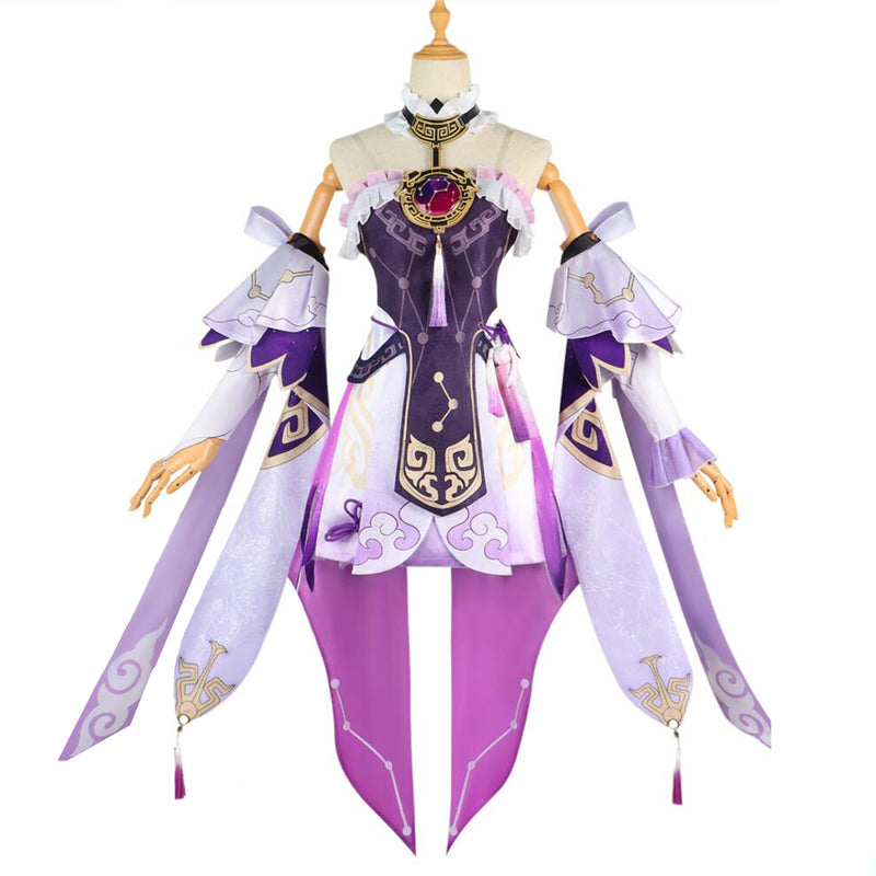 AwwwCos Game Honkai Star Rail Fu Xuan Cosplay Costume Women Dress Suit Halloween Outfit Uniform Wig