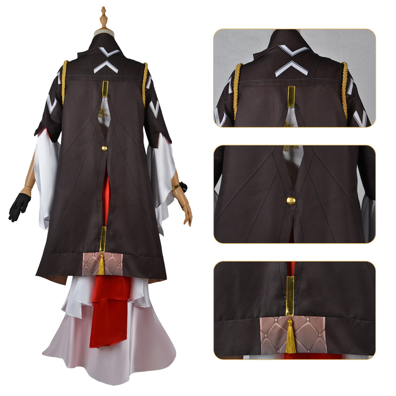 AwwwCos Game Honkai Star Rail Himeko Cosplay Costume Suit Dress Cloak Jacket Halloween Outfit for Women