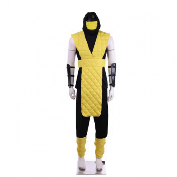 Game Mortal Kombat Scorpion Cosplay Ninja Performance Costume