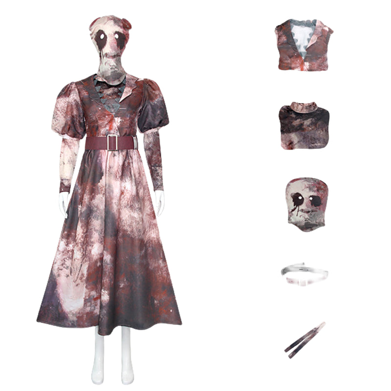 Game Silent Hill Butcher Ghost Cosplay Costume Women Dress Mask