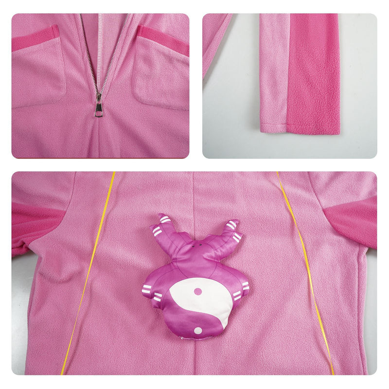 Game Street Fighter Han Juri Cosplay Costumes Pink Jumpsuit Underwear